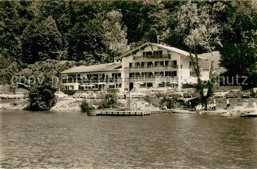 AK / Ansichtskarte Tegernsee Hotel Fischerstueberl am See Restaurant Tegernsee
