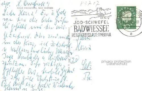 AK / Ansichtskarte Bad_Wiessee Haus Franziska Bad_Wiessee