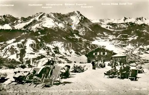 AK / Ansichtskarte Garmisch Partenkirchen Wankhaus mit Zugspitzgruppe Garmisch Partenkirchen