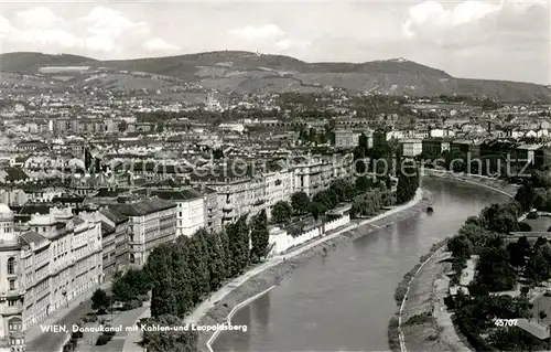 AK / Ansichtskarte Wien Donaukanal m. Kahlen  u. Leopoldsberg Wien
