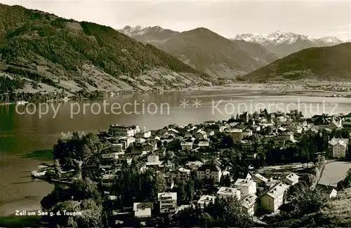 AK / Ansichtskarte Zell_See_AT Gesamtansicht m. See 