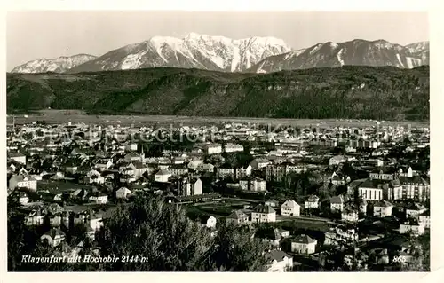 AK / Ansichtskarte Klagenfurt_Woerthersee Gesamtansicht m. Hochobir Klagenfurt_Woerthersee