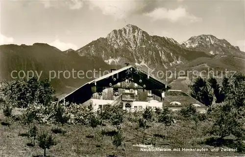 AK / Ansichtskarte Neubichler_Alm_Piding Alm m. Hochstaufen u. Zwiesel 