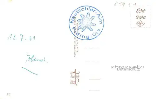 AK / Ansichtskarte Neubichler_Alm_Piding Alm m. Hochstaufen u. Zwiesel 