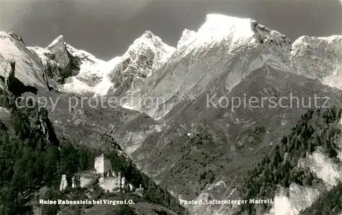 AK / Ansichtskarte Virgen Ruine Rabenstein m. Bergpanorama Virgen