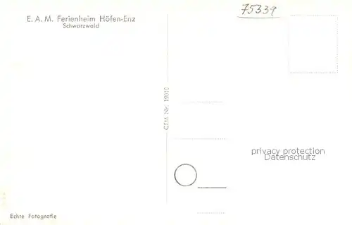 AK / Ansichtskarte Hoefen_Enz EAM Ferienheim Hoefen_Enz