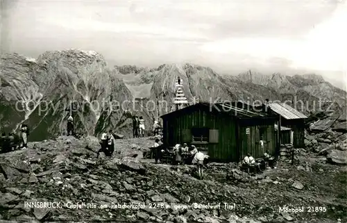 AK / Ansichtskarte Innsbruck_Tirol_AT Gipfelhuette am Patscherkofel mit Bettelwurf  