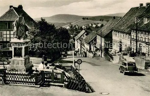 AK / Ansichtskarte St_Andreasberg_Harz Breite Strasse Denkmal St_Andreasberg_Harz