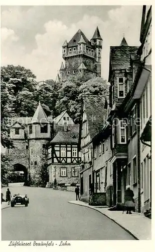 AK / Ansichtskarte Braunfels Strassenpartie Stadttor Schlossturm Braunfels