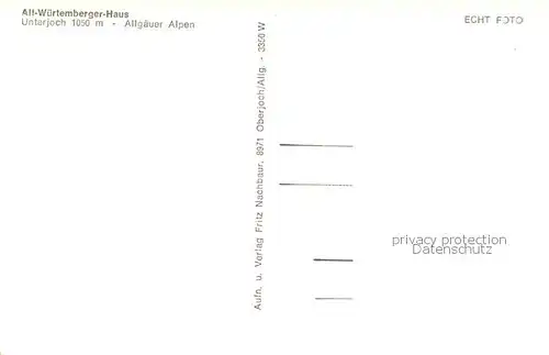 AK / Ansichtskarte Unterjoch Alt Wuertenberger Haus Unterjoch
