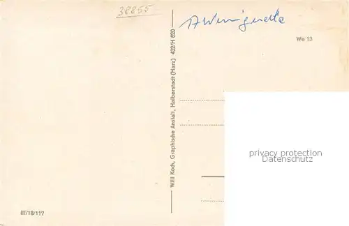 AK / Ansichtskarte Wernigerode_Harz Hotel Steinerne Renne Wernigerode Harz