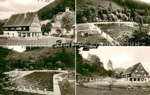 AK / Ansichtskarte Zorge Teilansichten Schwimmbad Zorge