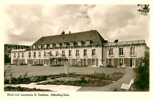 AK / Ansichtskarte Liebenburg Klinik und Sanatorium Dr Fontheim Liebenburg