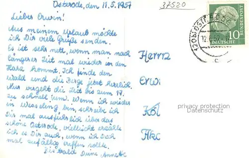 AK / Ansichtskarte Osterode_Harz Durchblick zur Marktkirche Osterode_Harz