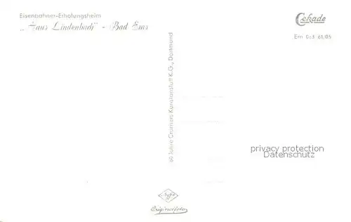 AK / Ansichtskarte Bad_Ems_Lahn Haus Lindenbach Liegewiese Bad_Ems_Lahn