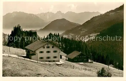 AK / Ansichtskarte Bayrischzell Siemenshaus mit Wildem Kaiser Bayrischzell