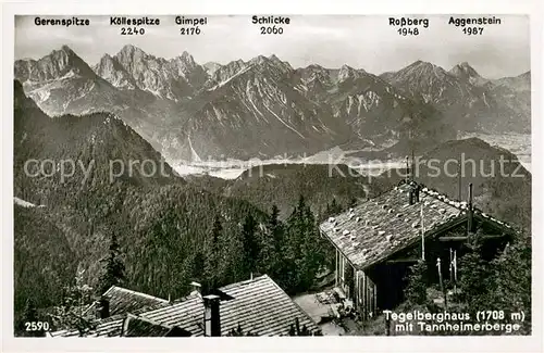 AK / Ansichtskarte Tegelberghaus_1720m_Allgaeu mit Tannheimerbergen 