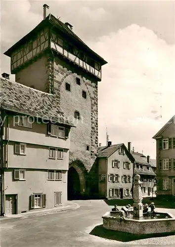 AK / Ansichtskarte Reutlingen_BW Gartentor mit Brunnen 