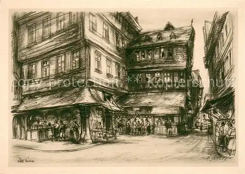 AK / Ansichtskarte Frankfurt_Main Dt Saengerbundfest FFM 1932 Die Schirnen Kuenstlerkarte Frankfurt Main