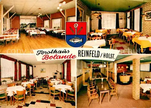 AK / Ansichtskarte Reinfeld_Holstein Forsthaus Bolande Gastraeume Reinfeld_Holstein
