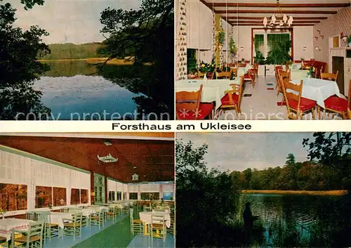 AK / Ansichtskarte Sielbeck_Holsteinische Schweiz Forsthaus am Ukleisee Gaststube Speisesaal Seepartien Sielbeck