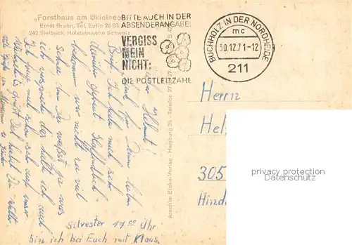 AK / Ansichtskarte Sielbeck_Holsteinische Schweiz Forsthaus am Ukleisee Gaststube Speisesaal Seepartien Sielbeck