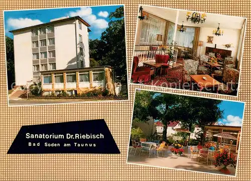 AK / Ansichtskarte Bad_Soden__Taunus Sanatorium Dr Riebisch Gastraum Gartenterrasse 