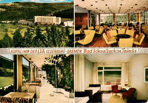 AK / Ansichtskarte Bad_Schwalbach Kurklinik Bad Schwalbach der LVA Oldenburg Gastraum Wintergarten Gaestezimmer Bad_Schwalbach