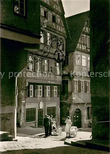 AK / Ansichtskarte Schwaebisch_Hall Mittelalterliche Haeusergruppe beim Marktplatz Schwaebisch Hall