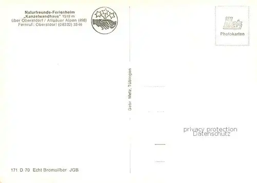 AK / Ansichtskarte Oberstdorf Kanzelwandhaus mit Kratzer Schuesser Hochgehren Hammerspitze Fellhorn Kanzelwandbahn Bergstation mit Kleinwalser Bergen Oberstdorf