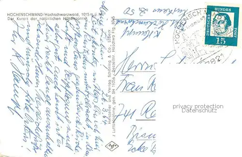 AK / Ansichtskarte Hoechenschwand Fliegeraufnahme Teilansicht Hoechenschwand