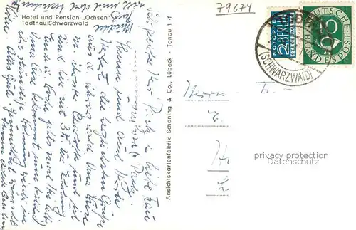 AK / Ansichtskarte Todtnau Teilansicht m. Kirche Todtnau