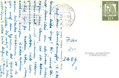 AK / Ansichtskarte Koblenz__Rhein Fliegeraufnahme Totalansicht 