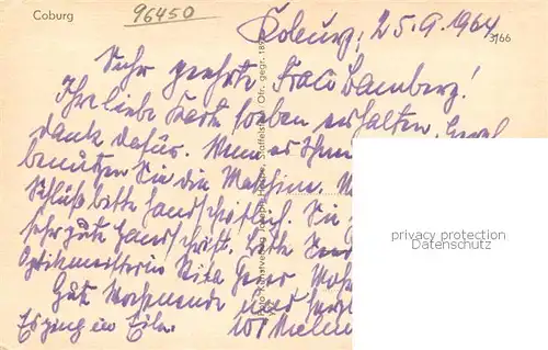 AK / Ansichtskarte Coburg Teilansicht Coburg