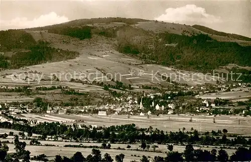 AK / Ansichtskarte Bischofsheim_Rhoen Fliegeraufnahme Gesamtansicht m. Kreuzberg Bischofsheim Rhoen