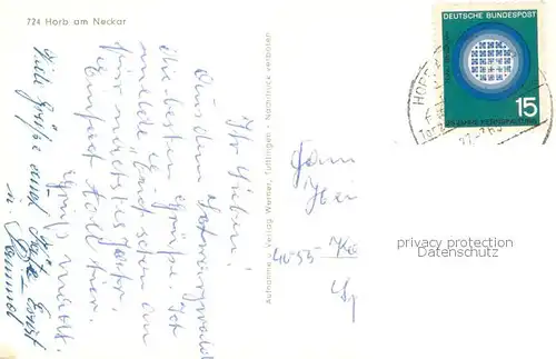 AK / Ansichtskarte Horb_Neckar Fliegeraufnahme Gesamtansicht m. Zuglinie Horb Neckar