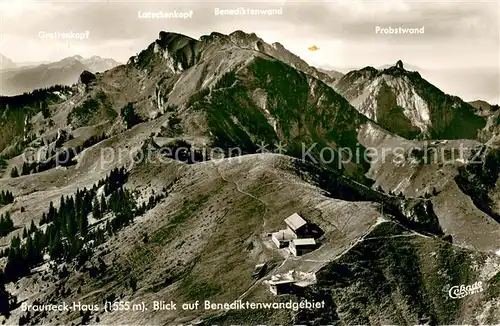 AK / Ansichtskarte Brauneckhuette_1555m_Benediktenwand Probstwand Benediktenwand Grollenkopf 