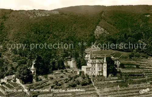 AK / Ansichtskarte Haardt_Weinstrasse Fliegeraufnahme Haardter Schloesschen Haardt_Weinstrasse