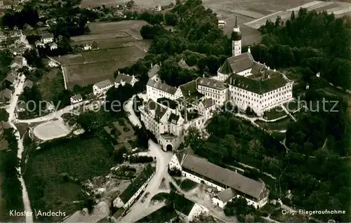 AK / Ansichtskarte Ammersee Fliegeraufnahme Kloster Andechs Ammersee