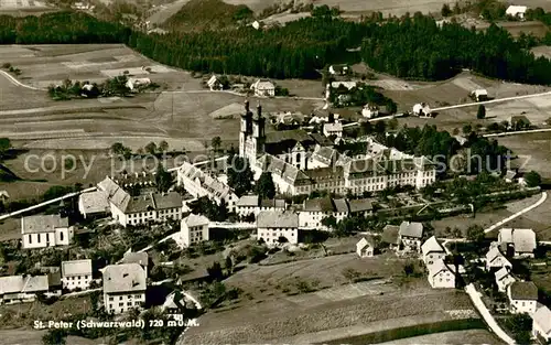 AK / Ansichtskarte St_Peter_Schwarzwald Fliegeraufnahme Gesamtanischt St_Peter_Schwarzwald