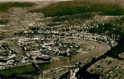 AK / Ansichtskarte Miltenberg_Main Fliegeraufnahme Gesamtansicht m. Main Miltenberg Main