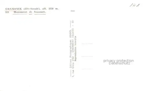 AK / Ansichtskarte Chamonix Monument de Saussure Chamonix