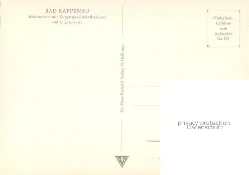 AK / Ansichtskarte Bad_Rappenau Inhalatorium Bad_Rappenau