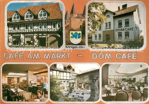 AK / Ansichtskarte Koenigslutter_Elm Cafe am Markt Dom Cafe Koenigslutter Elm