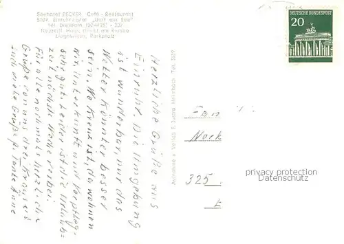 AK / Ansichtskarte Einruhr Seehotel Becker Restaurant Fahrgastschiff Rurtal Einruhr