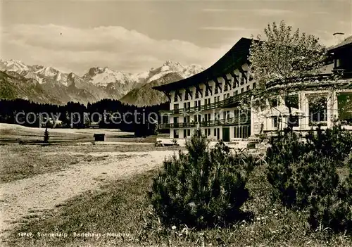 AK / Ansichtskarte Sonthofen_Oberallgaeu Alpenmoor  und Kneippbad Sonnenalp Badehaus Allgaeuer Alpen Sonthofen Oberallgaeu