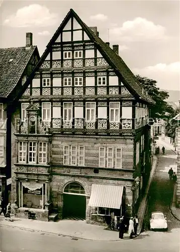 AK / Ansichtskarte Hameln_Weser Dempterhaus Historisches Gebaeude Fachwerkhaus Hameln Weser