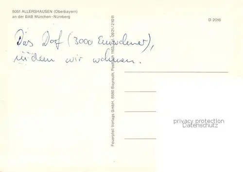 AK / Ansichtskarte Allershausen Teilansichten Kirche Landwirtschaft BAB Muenchen Nuernberg Allershausen