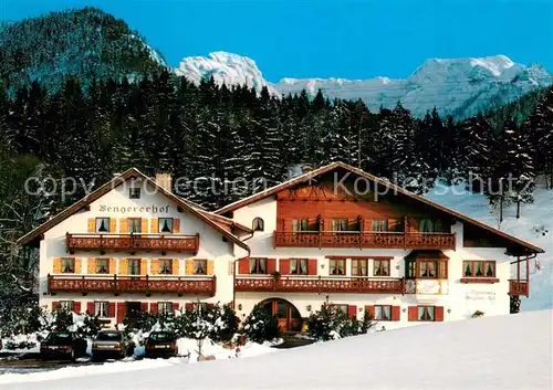 AK / Ansichtskarte Eschenlohe Alpenhotel Wengerer Hof im Winter Eschenlohe
