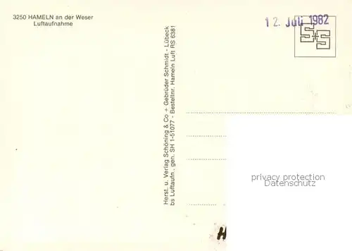 AK / Ansichtskarte Hameln_Weser Stadt an der Weser Hameln Weser